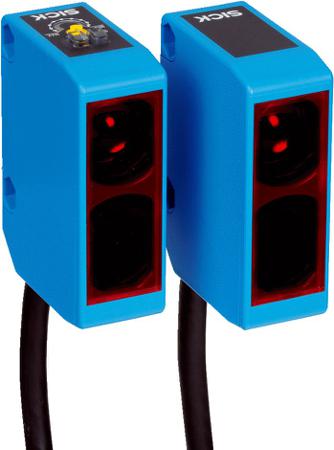 WSE250-2R1631 Through Beam Photoelectric Sensor, Block Sensor, 50 m Detection Range