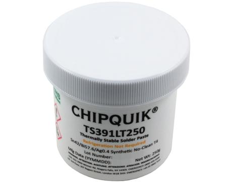 TS391LT250 CHIPQUIK Thermally Stable Solder Paste Lead Free Solder Paste, 250g Jar