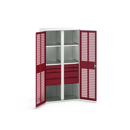 16926778-24 Bott 2 Door, 8 Drawer Sheet Steel Cupboard, 1050 x 550 x 2000mm