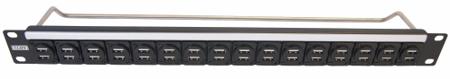 360-705 USB 16 Port Port Rack Patch Panel Patch Panel, 1U Rack Height
