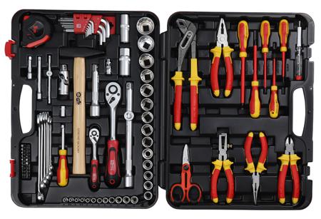 734-8885 RS PRO 88 Piece Electrician Tool Kit with Case, Yes