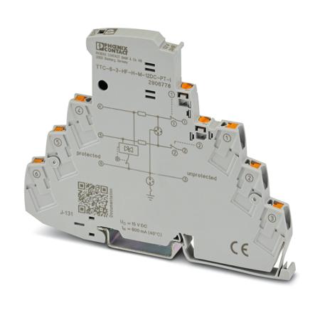 2906778 Phoenix Contact 15 V dc 10 (Discharge)kA TTC Surge Protection Device, DIN Rail Mounting
