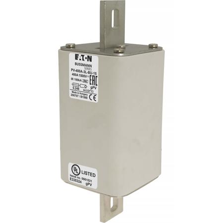 PV-400A-3L-BU-15 FUSE 400A 1500V 3L PV BOLT-IN VER
