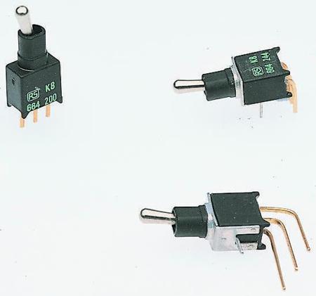 TL37P0050 Apem SP Toggle Switch, (On)-Off-(On), PCB