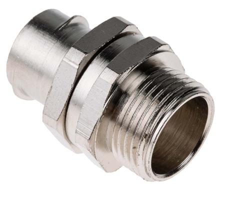 7TCA296010R0074--S20-M20-B Adaptaflex M20 Swivel Cable Conduit Fitting, Silver 20mm nominal size