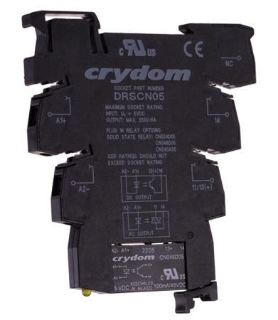 DRA-CN048D05 Sensata Crydom DRA-CN Series Solid State Interface Relay, 12 V dc Control, 0.1 A Load, DIN Rail Mount
