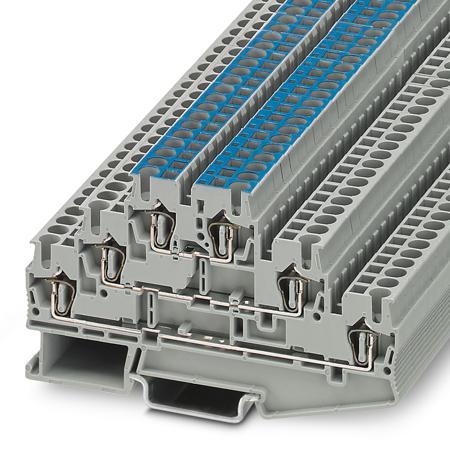 3038312 Phoenix Contact  ST 2.5-L/L/N Series Grey, 2.5mm², 3-Level, Spring Cage Termination