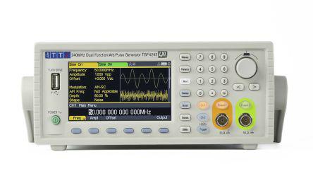 TGF4242 Aim-TTi  Function Generator, 1μHz Min, 240MHz Max, FM Modulation, Variable Sweep - With RS Calibration