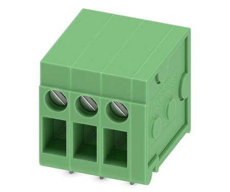 1904215 Phoenix Contact FRONT 2.5-H/SA10- 3 Series PCB Terminal Block, 3-Contact, 5mm Pitch, Through Hole Mount, Screw