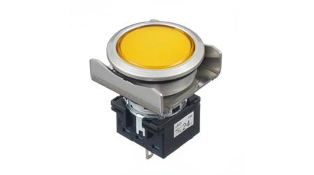 LB6MP-1T04Y Idec, LB, Panel Mount Yellow LED Pilot Light, IP65, Round, 24V