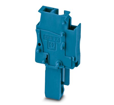 3043174 Phoenix Contact SPB Series SPB 2,5/ 1-R BU Terminal Plug, 1-Way, 24A, 28 - 12 Wire, Spring Cage Termination