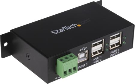 ST4200USBM StarTech.com 4 Port USB 2.0 USB A  Hub, Terminal Connector Powered, 114.5 x 57.3 x 26.3mm