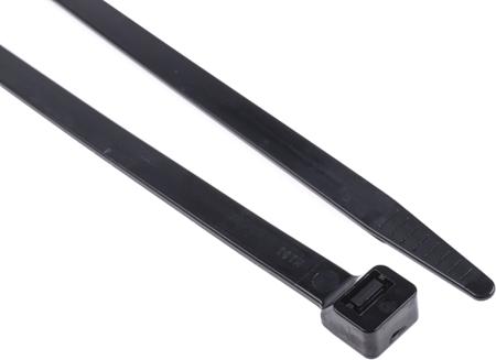 811-1672 RS Pro Black Nylon Cable Tie, 610mm x 9 mm