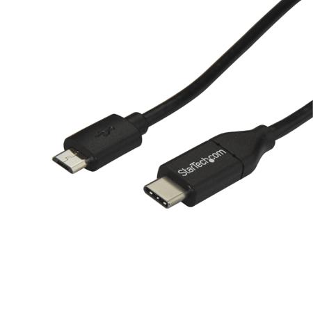 USB2CUB1M StarTech.com USB 2.0, Male USB C to Male Micro USB B, 480Mbps, 1m