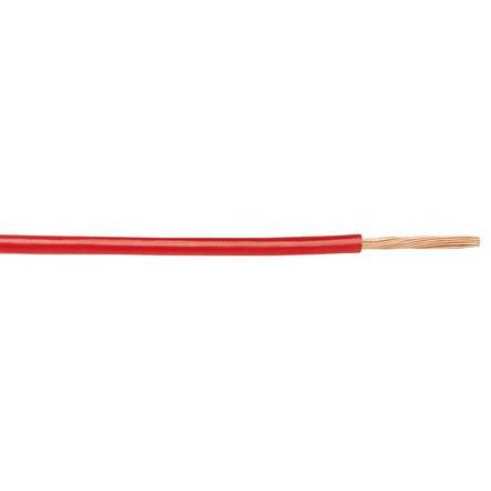 7054/19 RD001 Alpha Wire Hook-up Wire PVC Series Red 0.24 mm² Hook Up Wire, 24 AWG, 19/0.13 mm, 305m, PVC Insulation,