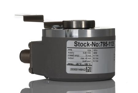 795-1135 RS PRO Incremental Incremental Encoder, 1024ppr ppr, HTL Inverted Signal, Hollow Type, 12mm Shaft