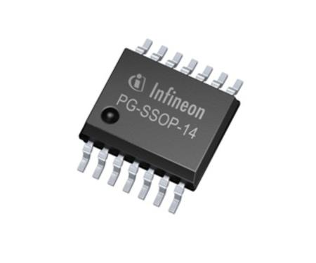 TLE83862ELXUMA1 Infineon , Boost Controller 8-Channel 700 kHz, PG-SSOP-14