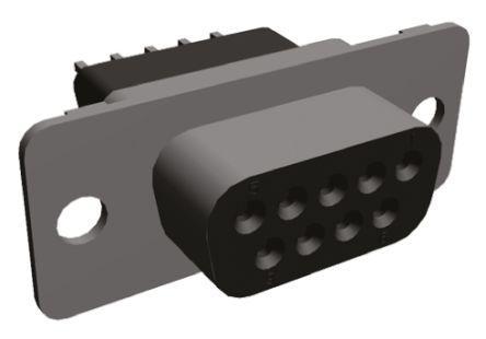 5745183-7 TE Connectivity AMPLIMITE HD-20 Series, 9 Way Through Hole PCB D-sub Connector Socket, 2.74mm Pitch