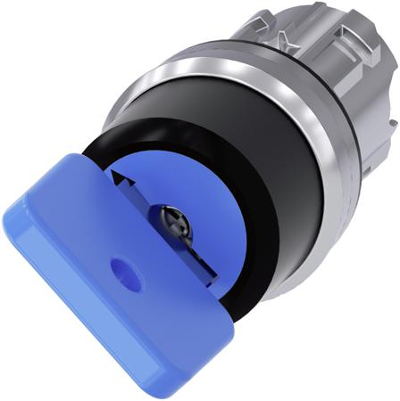 3SU1050-4GC01-0AA0 Siemens SIRIUS ACT 3SU10 2-position Key Switch Head, Momentary, 22mm Cutout