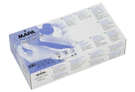 34994008 Mapa SOLO 994 Purple Latex Chemical Resistant Gloves, Size 8, Natural Latex, Polychloroprene, Nitrile Coating