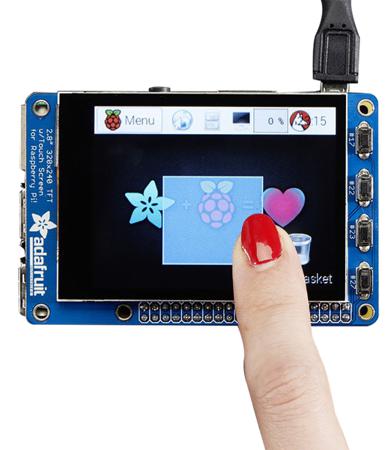 2423 ADAFRUIT INDUSTRIES, PiTFT Plus with 2.8in Capacitive Touch Screen