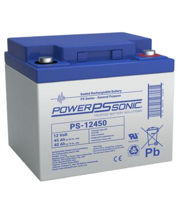 PS-12450VDS-M6 Power Sonic 12V M6 Sealed Lead Acid Battery, 45Ah