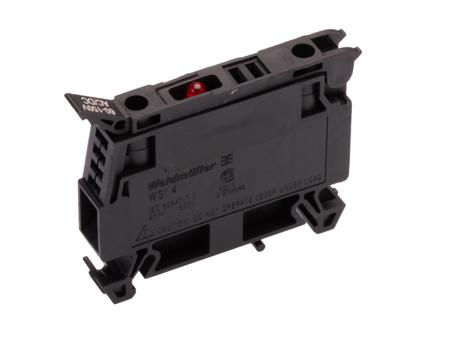 1886570000 Weidmuller  W Series Black, 4mm², Single-Level, Screw Termination, Fused
