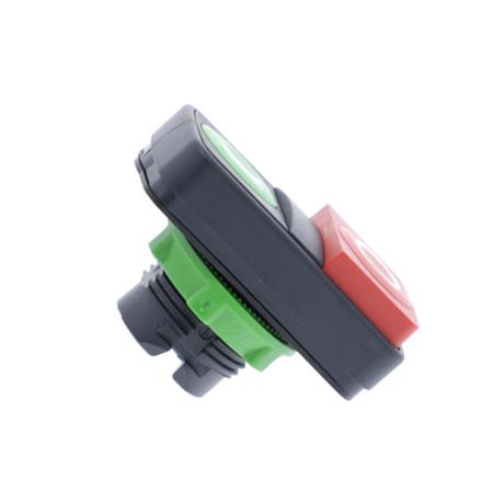 ZB5AL7341 Schneider Electric XB5 Series, Green, Red Push Button Head, Spring Return, 22mm Cutout