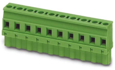 1737819 Phoenix Contact, 7.5mm Pitch, GMVSTBW 2.5/2-ST, 2 Way, Right Angle, Pluggable Terminal Block, Plug, Cable Mount, Screw