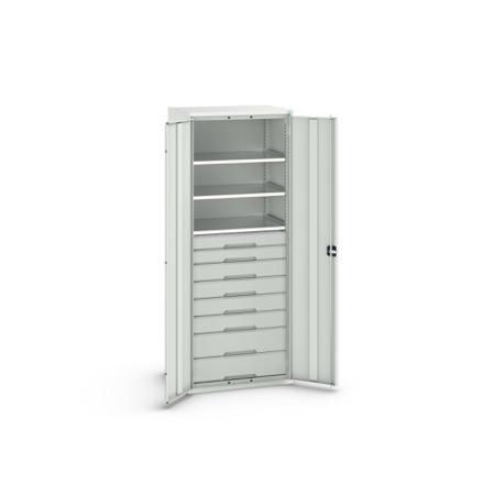 16926458.16 Bott 2 Door, 8 Drawer Sheet Steel Cupboard, 800 x 550 x 2000mm