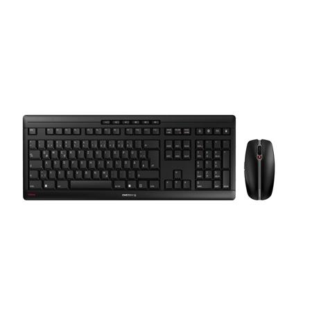 JD-8560DE-2 Cherry STREAM DESKTOP RECHARGE Wireless Ergonomic Keyboard and Mouse Set, QWERTZ (German), Black