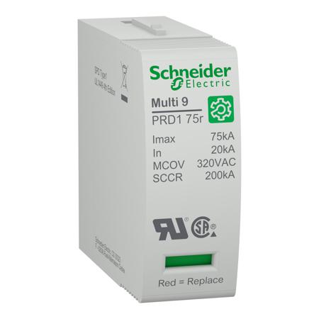 M9LC320 Schneider Electric 1 Phase Surge Arrester, 75kA, 1000V (Volts), Plug In Mount