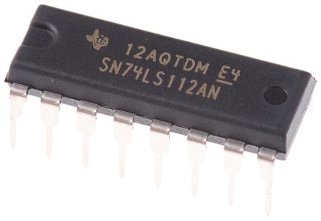 SN74LS112AN Texas Instruments  Dual JK Type Flip Flop IC, 16-Pin PDIP