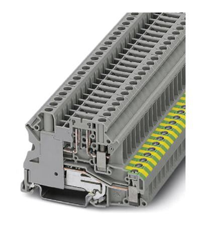 3070024 Phoenix Contact  UT 4-PE/TG Series Grey, Single-Level, Screw Termination