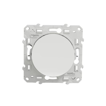 S525206 Schneider Electric White Push Button Light Switch, 1 Gang, Odace