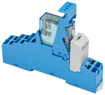 48-P8-7-024-0050SPA Finder 48 Series[Blank] 24V dc DIN Rail Interface Relay Module, DPDT-2C/0, Push In