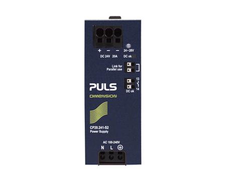 CP20-241-S2 PULS CP20 DIN Rail Power Supply, 240V ac, dc Input, 24V dc Output, 20A Output, 480W