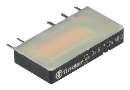 34-51-7-024-4010 Finder, 24V Coil Non-Latching Relay SPDT, 6A Switching Current DIN Rail,  Single Pole, 345170244010