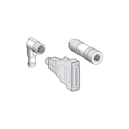 VW3L5T000 Schneider Electric Circular Connector, 4 Contacts, M12 Connector, Male and Female Contacts, Lexium Series