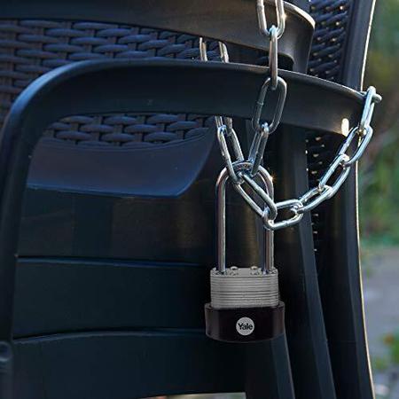 Y125B-40-163-1 8888 Padlock Brass, Steel Steel Padlock, 6mm Shackle, 47mm Body