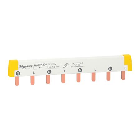 A9XPH208 Schneider Electric Acti9 Busbar, 415V ac, 18mm Pitch