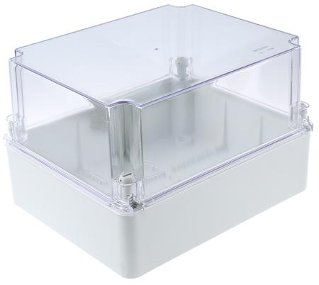 769-6140 RS PRO Grey ABS Enclosure, IP55, Grey Lid, 210 x 160 x 260mm