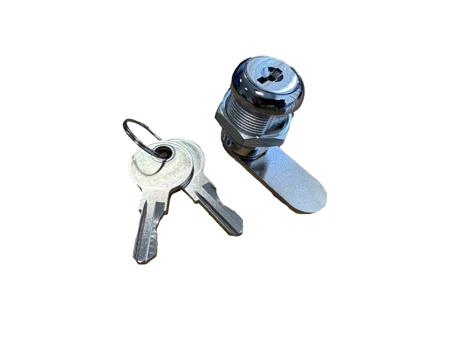 517-861 RS PRO Silver Camlock, 22.4mm Panel-to-Tongue, 16 x 19mm Cutout, Key Unlock