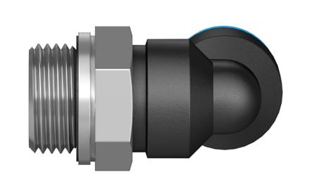 QSL-G3-8-10 Festo Pneumatic Elbow Threaded-to-Tube Adapter, G 3/8 Male, Push In 10 mm 10mm Tube Connection