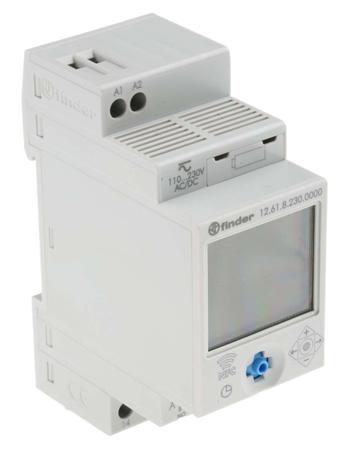 12-61-8-230-0000-NFC 1 Channel Digital with NFC DIN Rail Time Switch Measures Minutes, Seconds, 110 → 230 V ac/dc