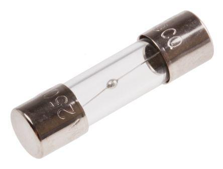 911-3401 RS Pro GTE Glass Cartridge Fuse, 2.5A, Speed T, 5 x 20mm