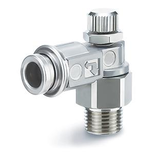 ASB2201-G02-06 SMC ASB Series Threaded Speed Controller, G 1/4 Male Inlet Port x 6mm Tube Outlet Port,