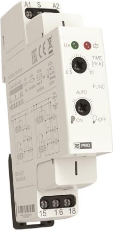 360-679 RS PRO DIN Rail Mount Timer Relay, 230V ac, 1-Contact, 0.5 → 10min, 3-Function, CO