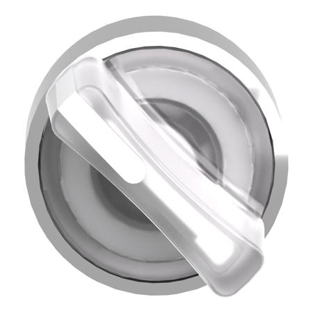 ZB4BK1213 Schneider Electric Harmony XB4 2 Position Selector Switch Head Standard Handle White Stay Put