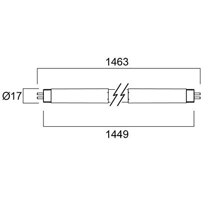 29260 Sylvania ToLEDo Superia 5600 lm 37 W LED Tube Light, T5, 5ft